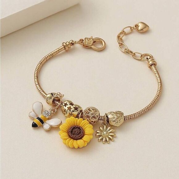 Anthropologie Jewelry - Sunflower Bracelet #1795